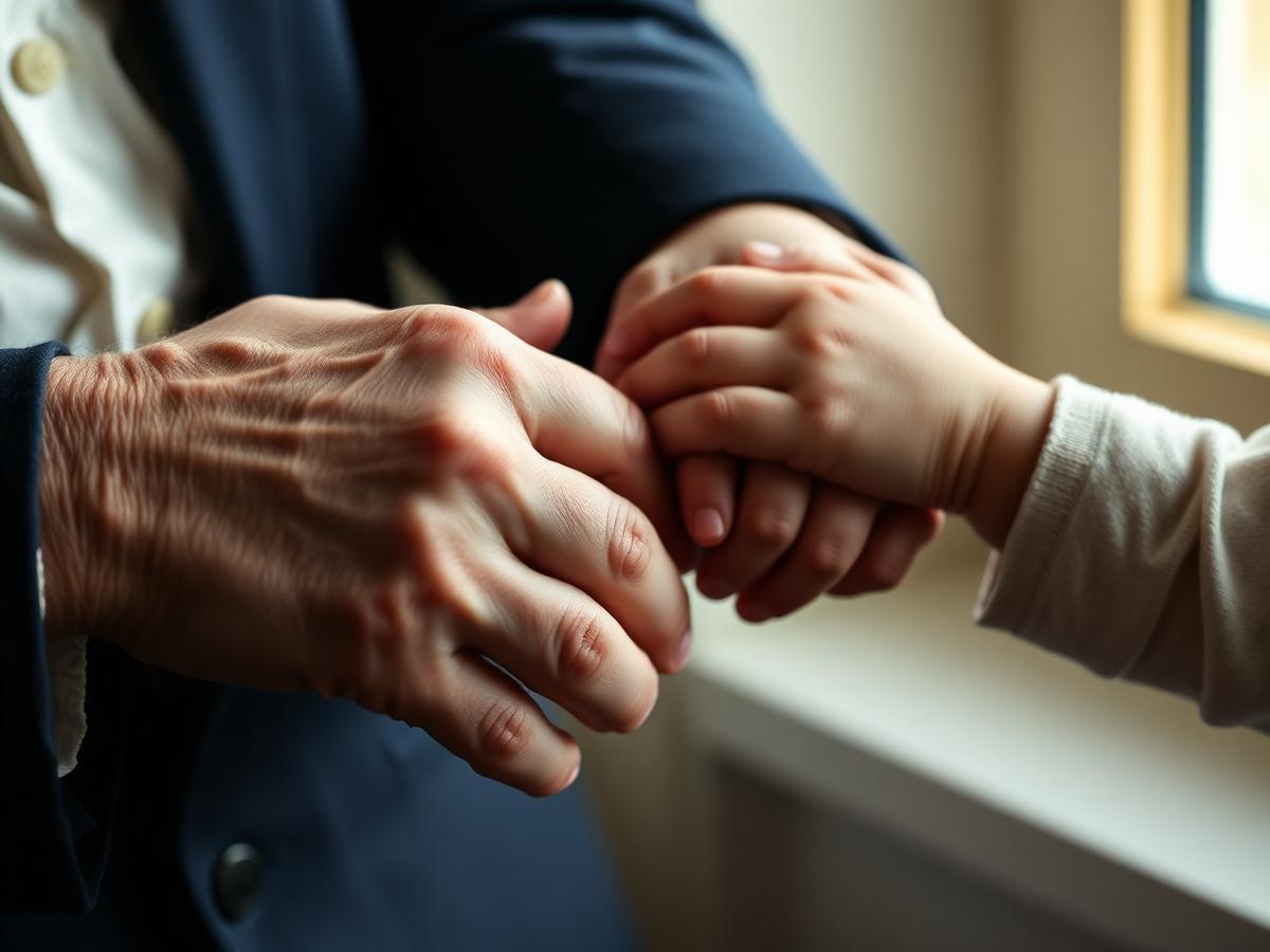 Generations holding hands